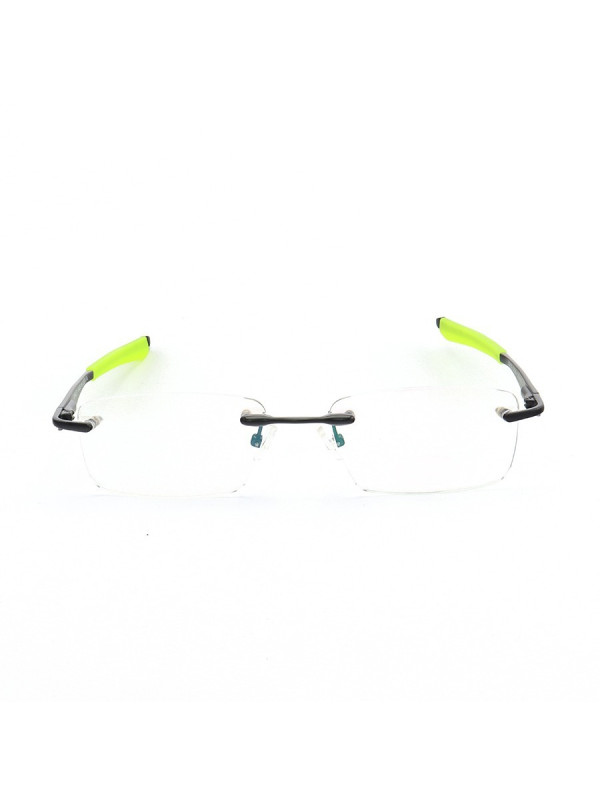 Armação de Óculos Flutuante Sem Aro Wingfold Preto e Verde